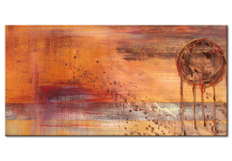 Canvas Print Sun (1-piece) - abstract composition in orange tones 46779