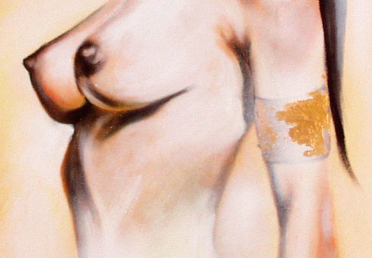 Quadro su tela Seduttrice dorata (1 parte) - figura femminile erotica in oro 46879 additionalImage 3