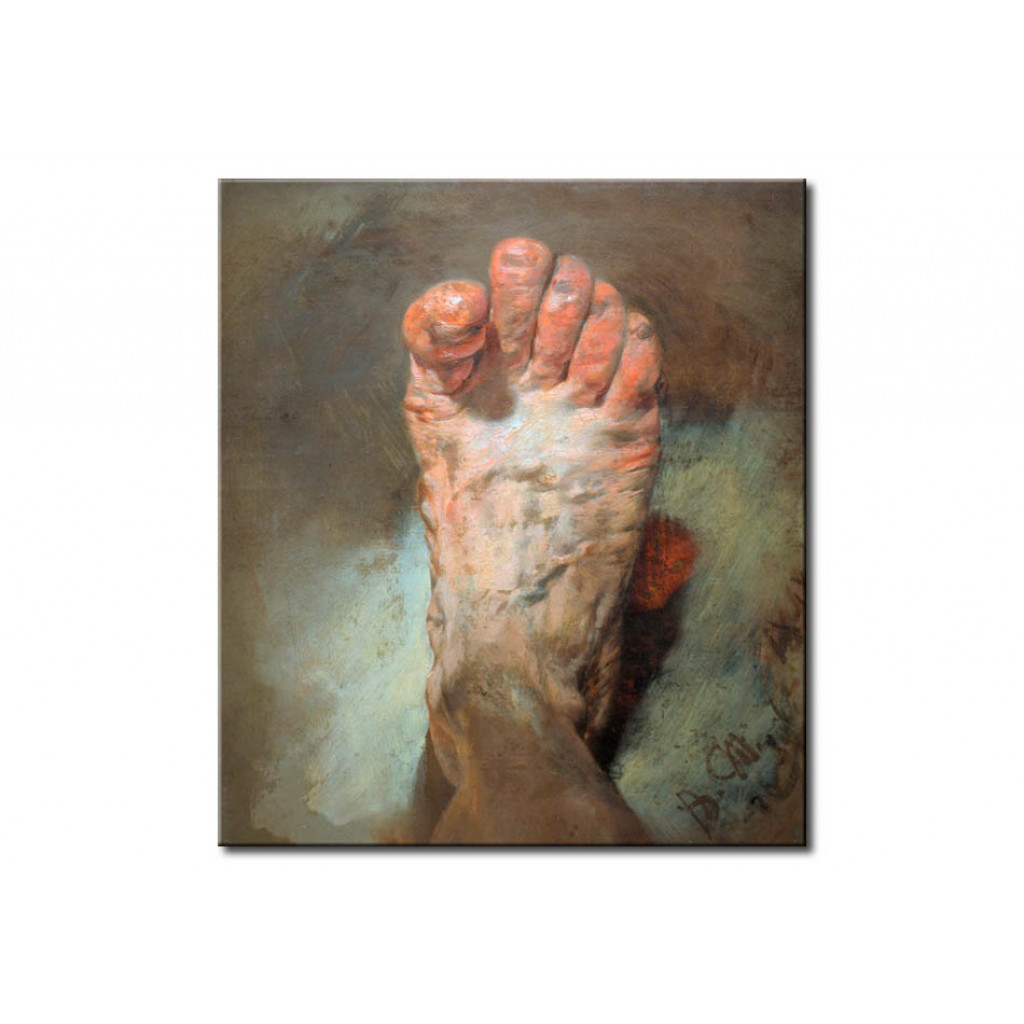 Schilderij  Adolph Von Menzel: Der Fuß Des Künstlers