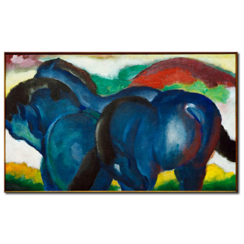 Schilderij  Franz Marc: Small Blue Horses