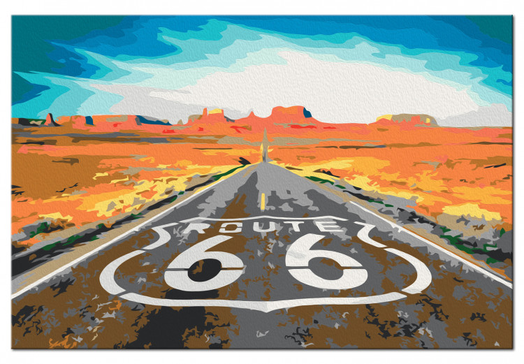 Tableau peinture par numéros Route 66 107489 additionalImage 5