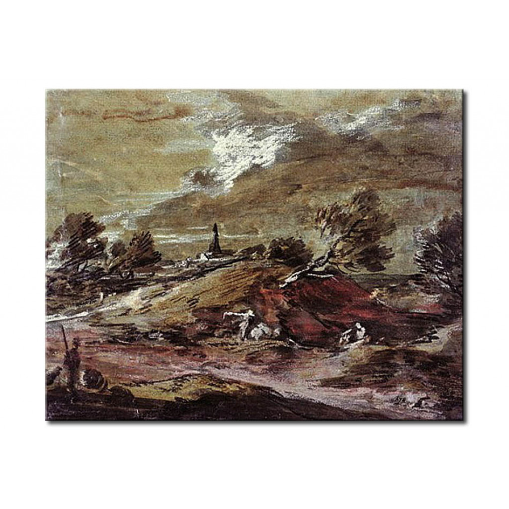 Schilderij  Thomas Gainsborough: Landscape: Storm Effect