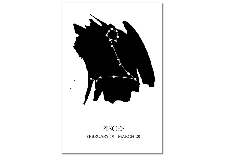 Canvas Pisces - a minimalistic graphic depicting the sign of the zodiac