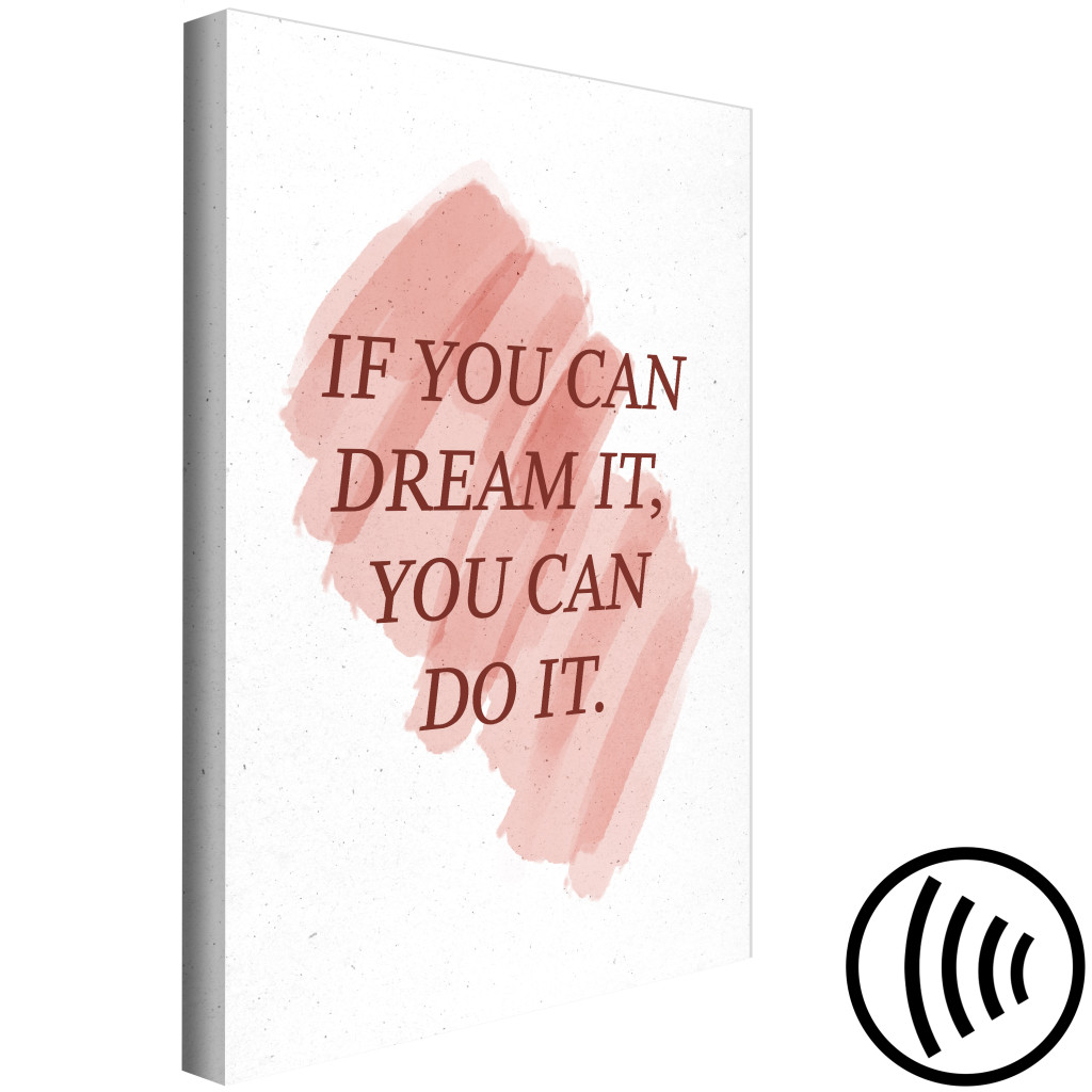 Quadro Pintado Dream It - Letras Pastéis Motivacionais Em Inglês