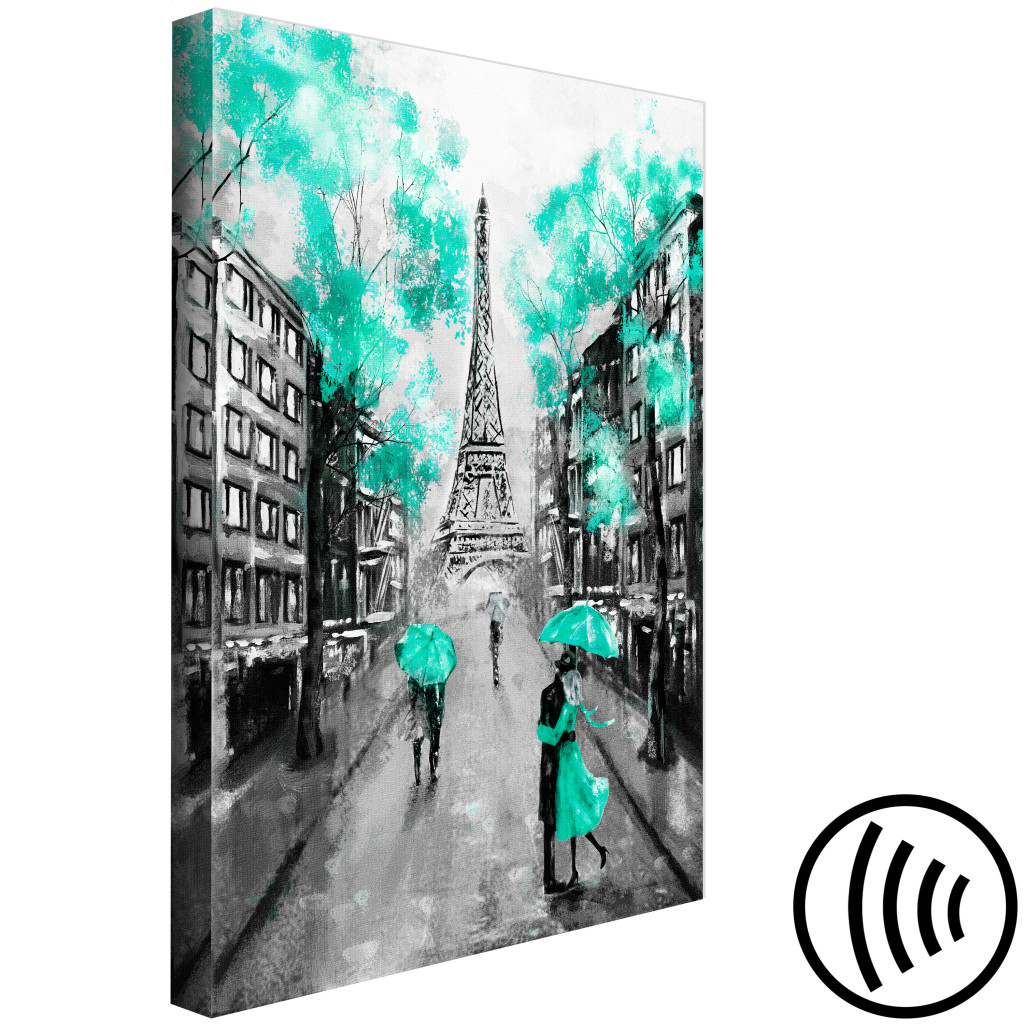 Obraz Na Ulicach Paryża - Krajobraz Z Wieżą Eiffla, Ludźmi I Architekturą