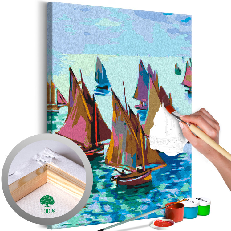 Wandbild zum Ausmalen Claude Monet: Fishing Boats 134689