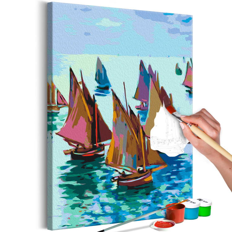 Wandbild zum Ausmalen Claude Monet: Fishing Boats 134689 additionalImage 3