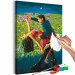 Wandbild zum Ausmalen Tango in the Moonlight - A Dancing Couple in a Colorful Meadow 144089 additionalThumb 3