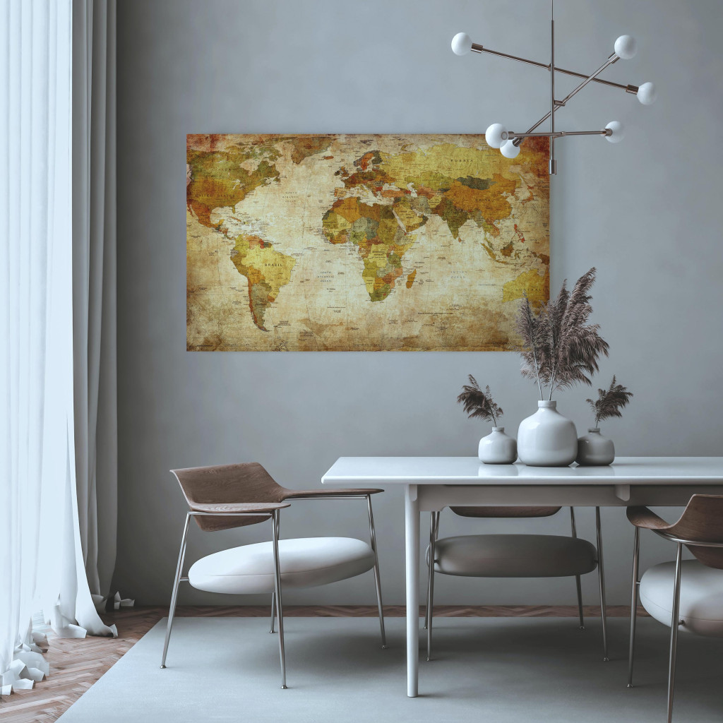 Schilderij  Kaarten Van De Wereld: World - Political Map