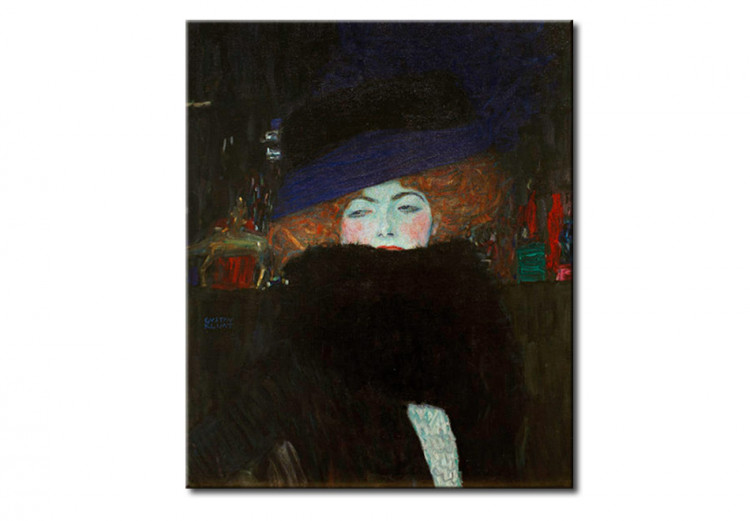 Réplica de pintura Mujer con sombrero y Featherboa 52189
