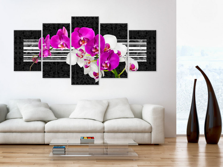 Canvas Art Print Modest orchids 55489 additionalImage 3