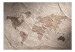 Fotomural Viagens em Papel - Mapa-múndi cinza com textura de papel antigo 64789 additionalThumb 1