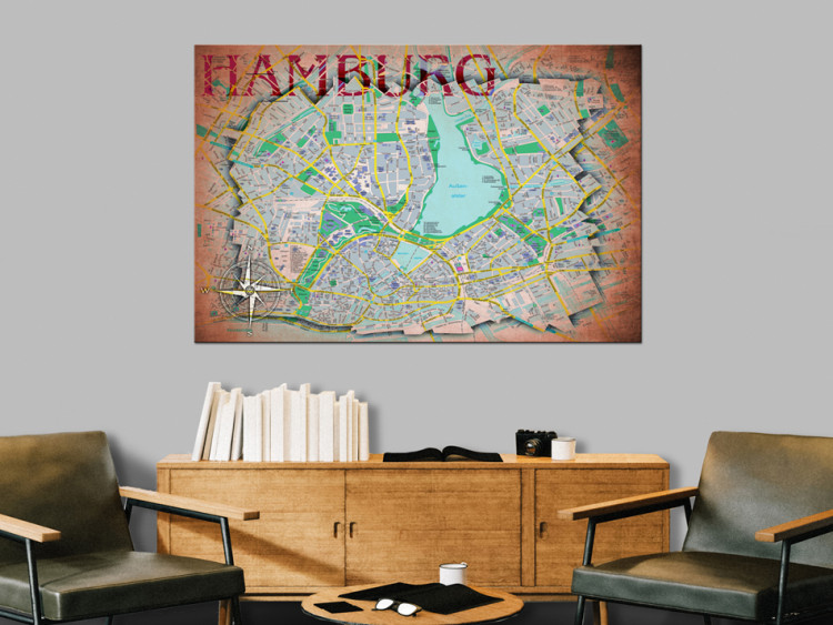 Tablero decorativo en corcho Hamburg [Cork Map] 92189 additionalImage 4