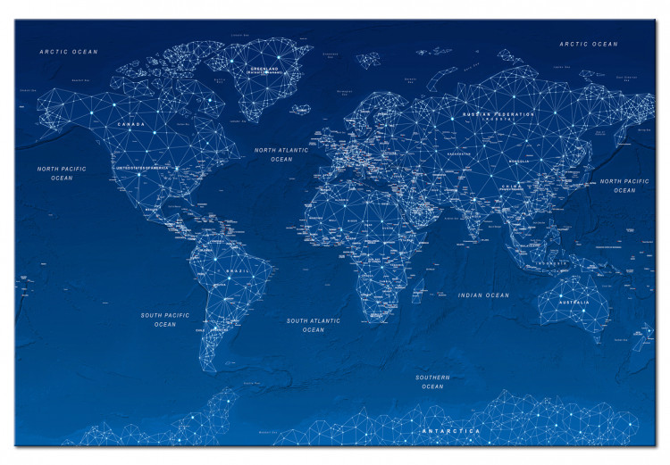 Ozdobna tablica korkowa Mapa świata: World Connection [Mapa korkowa] 97489 additionalImage 2