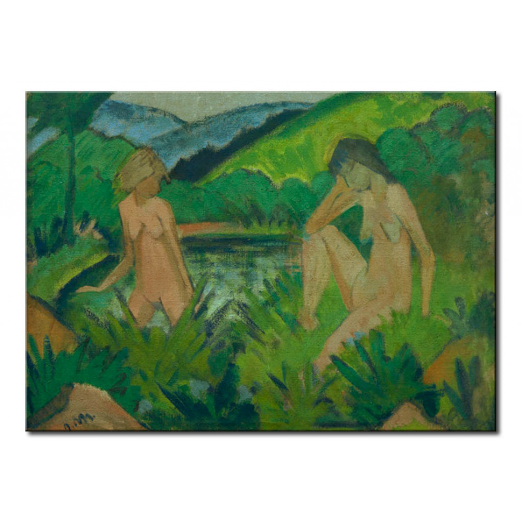 Schilderij  Otto Mueller: Two Girls By The Water