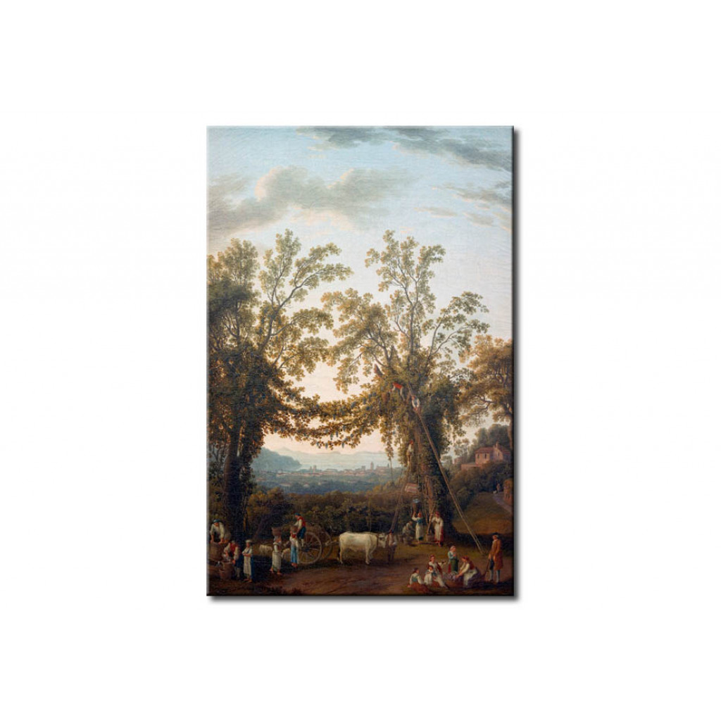 Schilderij  Jacob Philipp Hackert: Autumn: Vineyard And View Of Sorrento, The Gulf And The Island