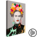 Obraz Kwiatowy portret kobiety (1-częściowy) - kolorowe elementy postaci 118099 additionalThumb 6