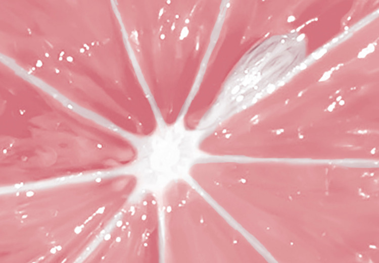 Obraz Plastry grejpfruta pływające w turkusowej wodzie - letnia abstrakcja 127999 additionalImage 5
