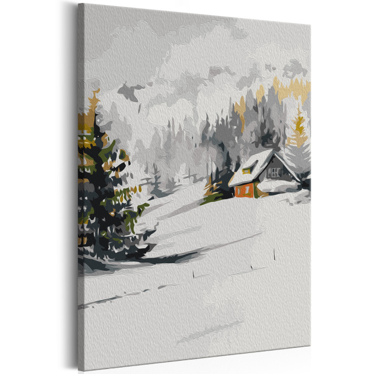 Tela da dipingere con numeri Winter Cottage 130699 additionalImage 4