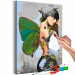 Wandbild zum Malen nach Zahlen Butterfly Woman 135399 additionalThumb 3