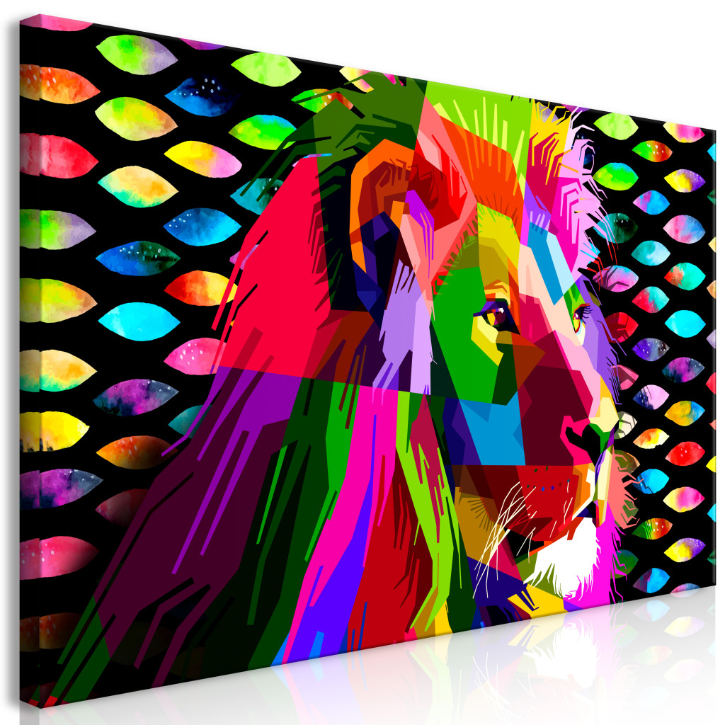 Schilderij Rainbow Lion II [Large Format]
