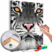 Obraz do malowania po numerach Dostojny biały tygrys 138499