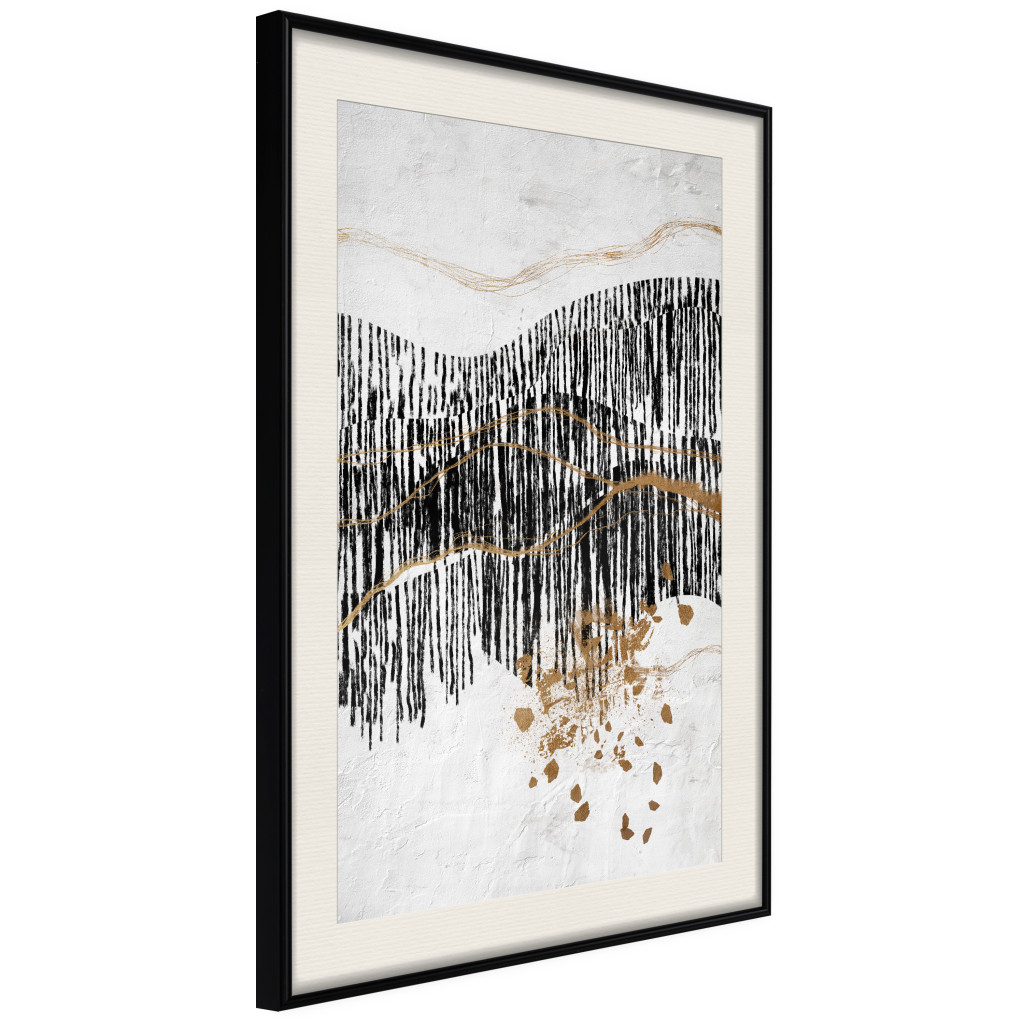 Plakat: Dzikie ścieżki - Abstrakcyjne Przedstawienie Pejzażu Górskiego