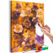 Obraz do malowania po numerach Karmelowy ogród - kwitnące kwiaty w kolorach białym i fioletowym 146199 additionalThumb 6
