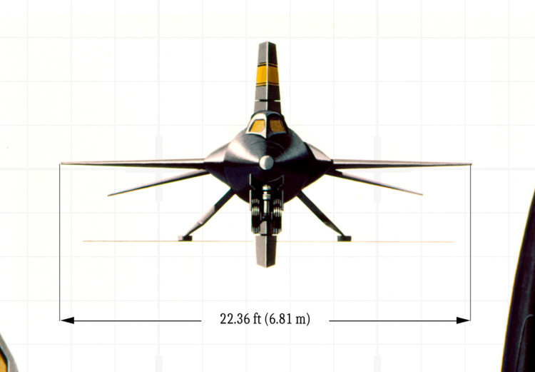 Wall Poster North American X-15 - Rocket Plane in Projection with Dimensions 146299 additionalImage 2