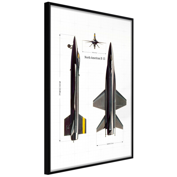 Wall Poster North American X-15 - Rocket Plane in Projection with Dimensions 146299 additionalImage 6