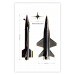 Wall Poster North American X-15 - Rocket Plane in Projection with Dimensions 146299