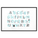 Poster English Alphabet for Children - Gray and Blue Letters with Animals 146499 additionalThumb 20