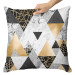 Mikrofaser Kissen Elegenat geometry - a minimalist design with imitation marble and gold cushions 146799 additionalThumb 5