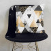 Mikrofaser Kissen Elegenat geometry - a minimalist design with imitation marble and gold cushions 146799 additionalThumb 4