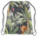 Backpack In the jungle - palm trees, tiger and monkey on dark background 147699 additionalThumb 2