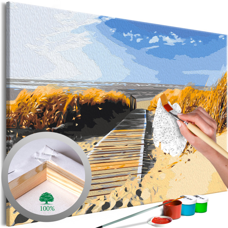 Paint by number Seaside View - Summer Beach Landscape With Golden Sand 149799