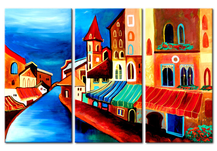 Venedig Bilder, Venedig, Bilder gemalte Venedig, Venedig gemalte Venedig, bimago Leinwandbilder Wandbild Bilder | Leinwand, Venedig auf Bilder Bilder Venedig