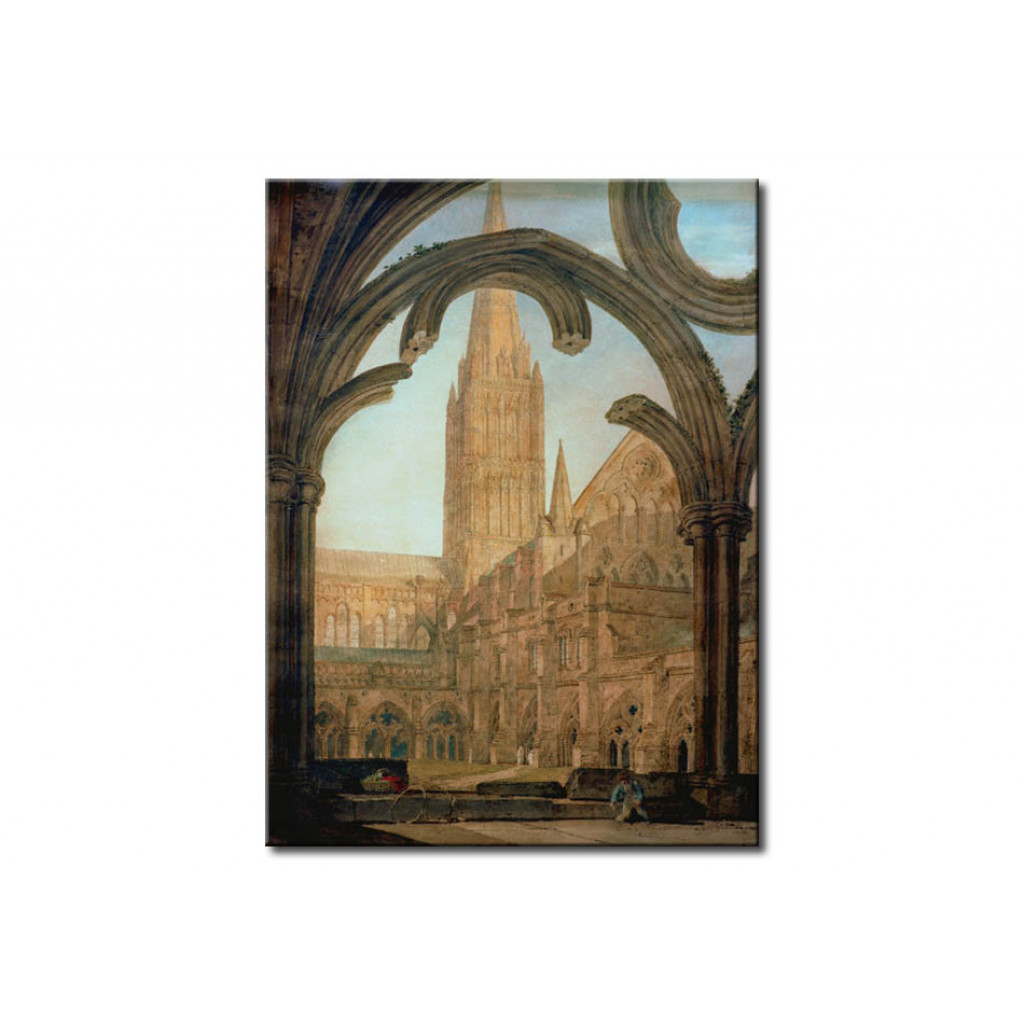 Schilderij  William Turner: South View From The Cloisters, Salisbury Cathedral