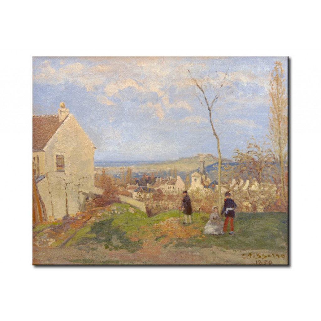 Schilderij  Camille Pissarro: Louveciennes, à L'arrièreplan Le Mont Valérien