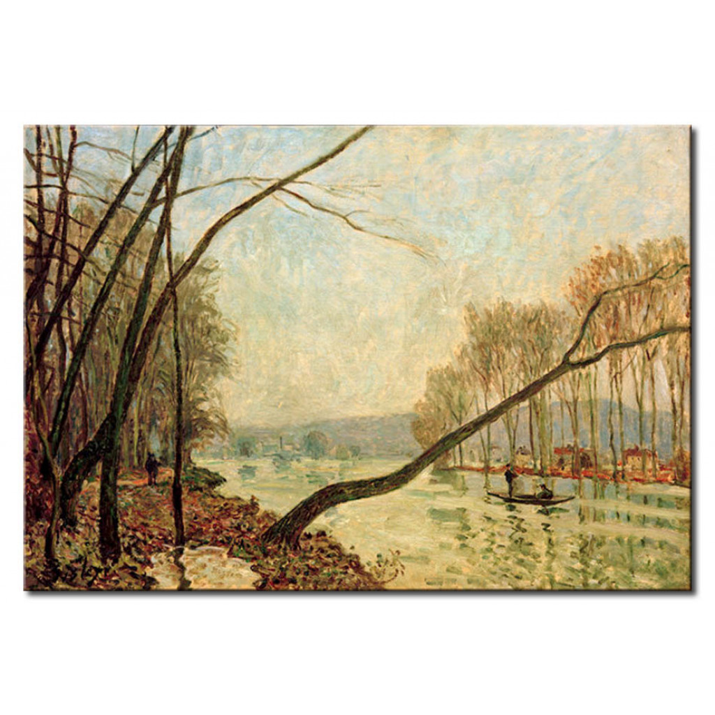Målning Seine-Ufer Im Herbst