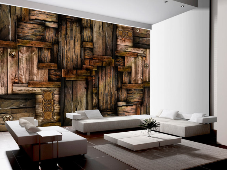 Wall Mural Wooden puzzle